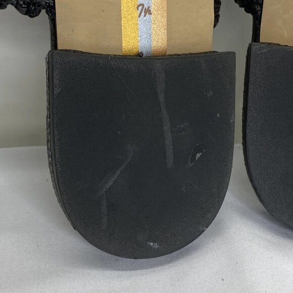 Sam Edelman Women's Elisa Woven Strap Sandals Black Size 7.5 – Slip-On Flats - Picture 7 of 10